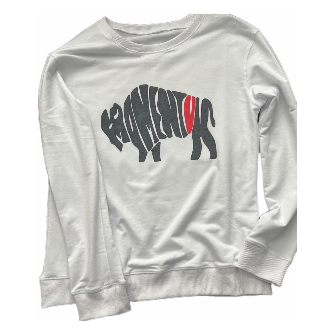 Women's Casual Crewneck Bison Sweatshirt