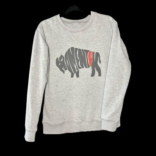 Women's Casual Crewneck Bison Sweatshirt